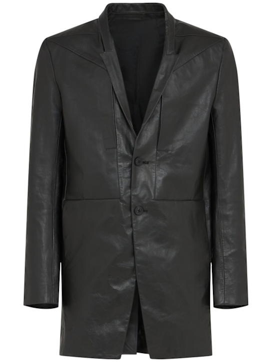 Rick Owens: Lido leather jacket - men_0 | Luisa Via Roma