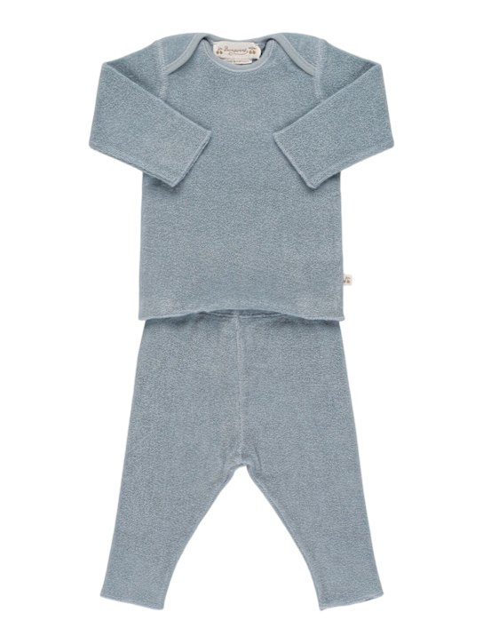 Bonpoint: Cotton jersey t-shirt & pants - ブルー - kids-boys_0 | Luisa Via Roma