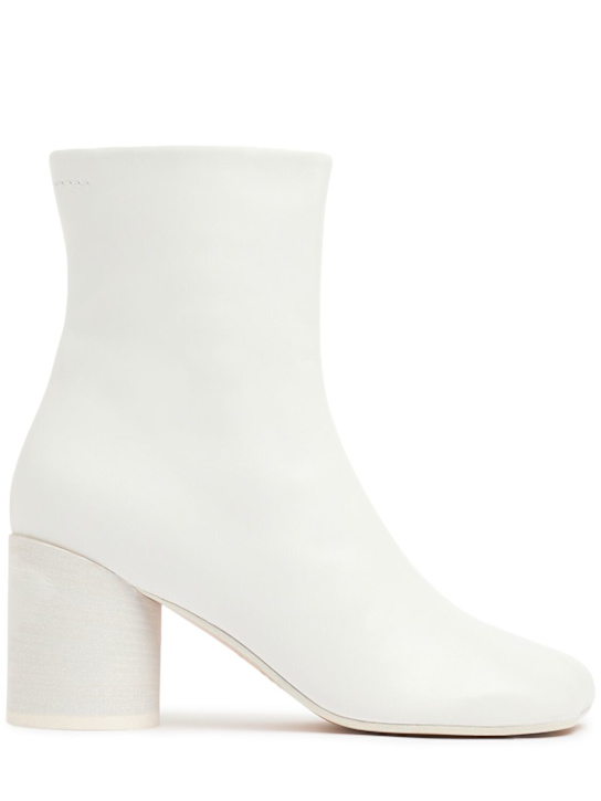 MM6 Maison Margiela: 70mm Anatomic nappa leather ankle boots - women_0 | Luisa Via Roma