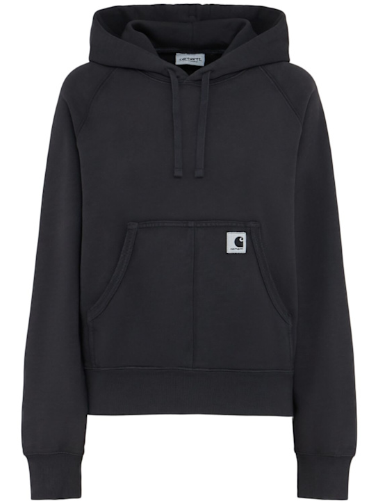 Carhartt WIP: Hudson hooded cotton sweatshirt - Black - women_0 | Luisa Via Roma