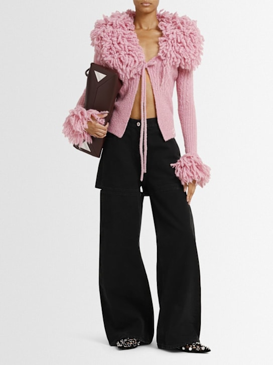 The Attico: Ribbed wool blend cardigan - women_1 | Luisa Via Roma