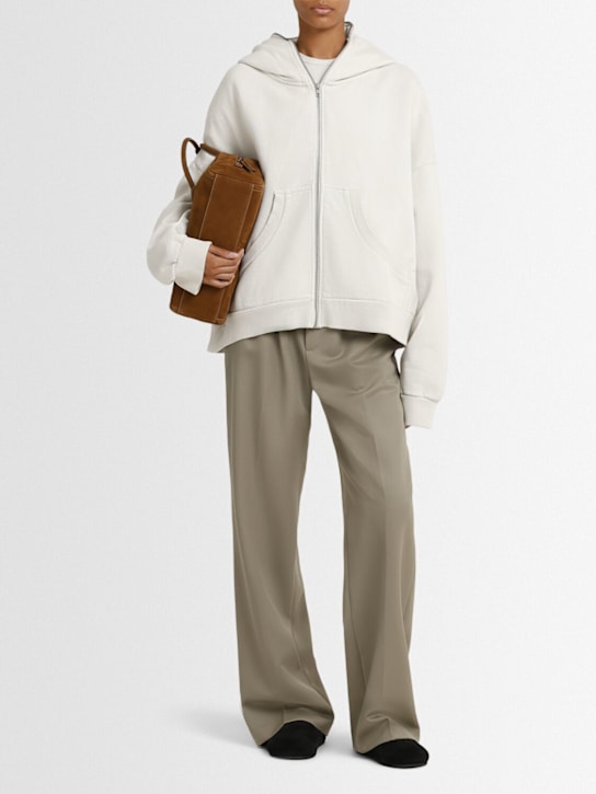 Entire Studios: Ethernal full-zip cotton hoodie - Rice - women_1 | Luisa Via Roma