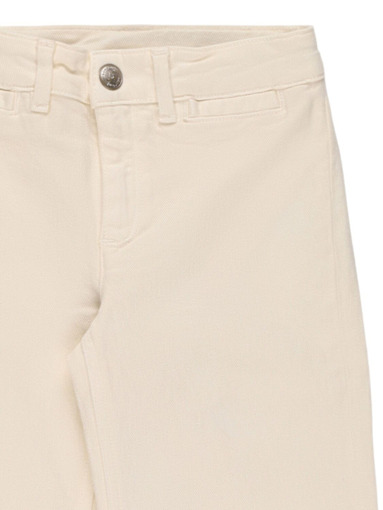 Bonpoint: Stretch cotton pants - ホワイト - kids-girls_1 | Luisa Via Roma