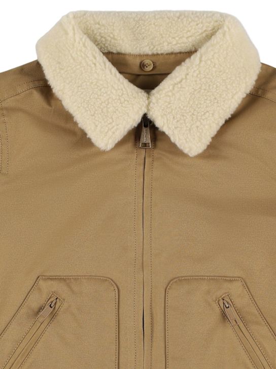 Bonpoint: Cotton blend jacket - ベージュ - kids-boys_1 | Luisa Via Roma