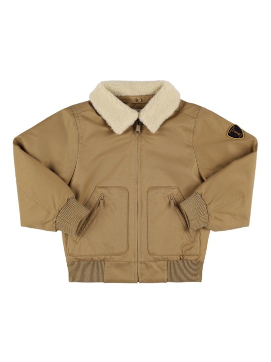 Bonpoint: Cotton blend jacket - ベージュ - kids-boys_0 | Luisa Via Roma