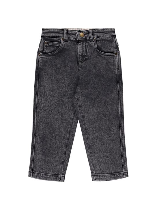 Bonpoint: Stretch cotton jeans - ブラック - kids-girls_0 | Luisa Via Roma