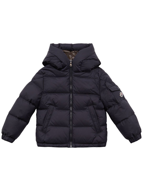 Moncler: Eranu nylon down jacket - ネイビー - kids-boys_0 | Luisa Via Roma