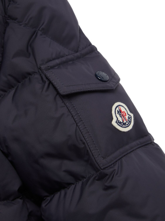 Moncler: Eranu nylon down jacket - ネイビー - kids-boys_1 | Luisa Via Roma