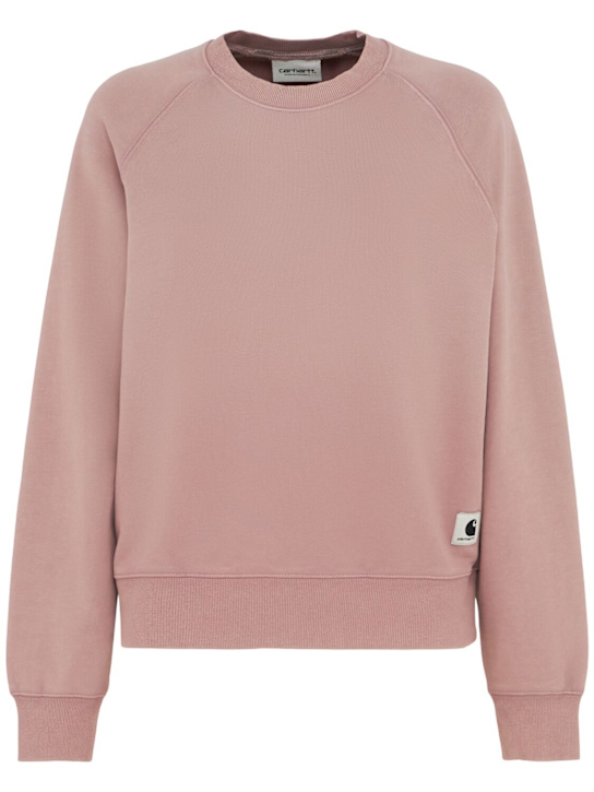 Carhartt WIP: Hudson crewneck cotton sweatshirt - Purple - women_0 | Luisa Via Roma