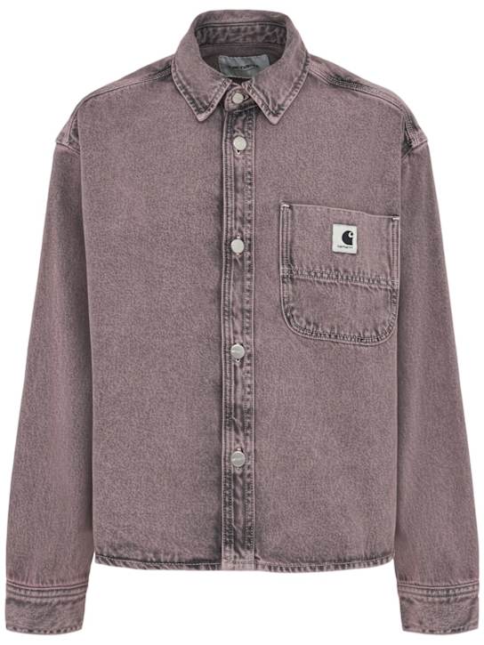 Carhartt WIP: Georgia cotton shirt jacket - パープル - women_0 | Luisa Via Roma