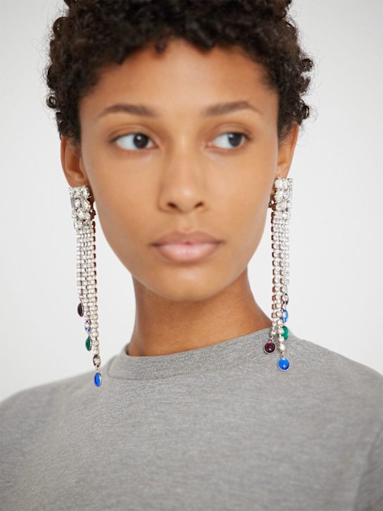 Square earrings w/ fringe - Thumbnail 2
