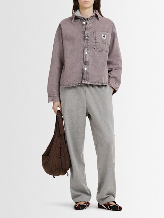 Carhartt WIP: Georgia cotton shirt jacket - パープル - women_1 | Luisa Via Roma