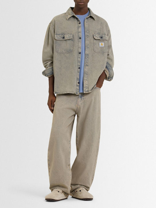 Carhartt WIP: Landon Smithtown denim pants - Blue/Leather - men_1 | Luisa Via Roma