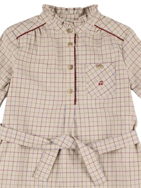 Bonpoint: Kleid aus Baumwolle mit Karodruck - Beige - kids-girls_1 | Luisa Via Roma