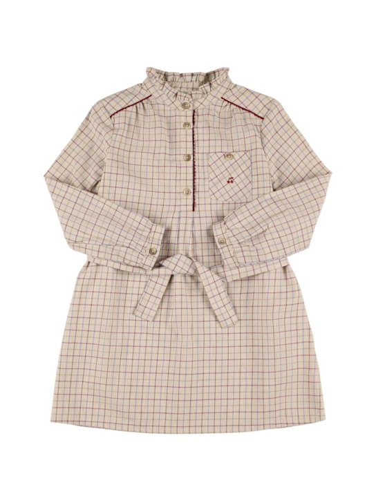 Bonpoint: Kleid aus Baumwolle mit Karodruck - Beige - kids-girls_0 | Luisa Via Roma