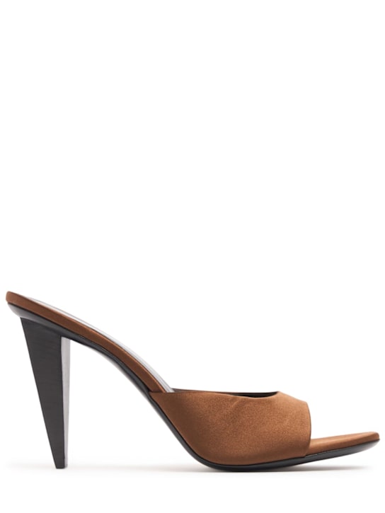 Jude: 110mm Sky satin mules - women_0 | Luisa Via Roma