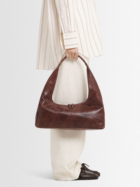 MARGESHERWOOD: Large Hobo washed leather shoulder bag - women_1 | Luisa Via Roma