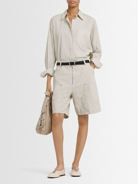 Carhartt WIP: Branford cotton blend shorts - Beige - women_1 | Luisa Via Roma