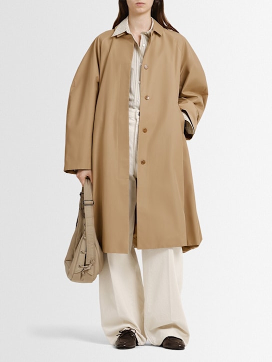 Cordera: Cotton blend balloon trench coat - women_1 | Luisa Via Roma