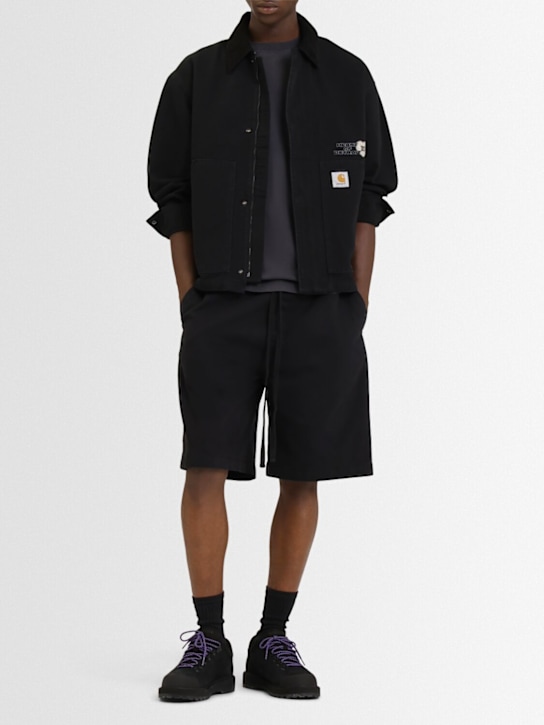 Carhartt WIP: Floyde Greentree twill shorts - Black - men_1 | Luisa Via Roma