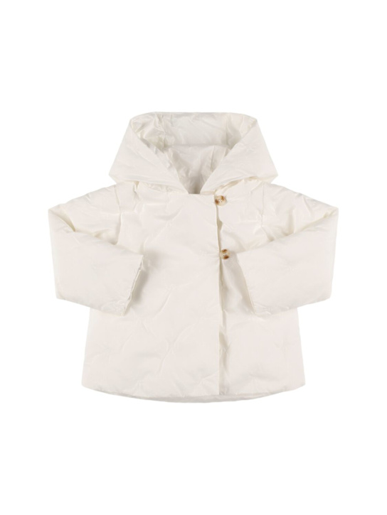 Bonpoint: Naissan cotton jacket - White - kids-girls_0 | Luisa Via Roma