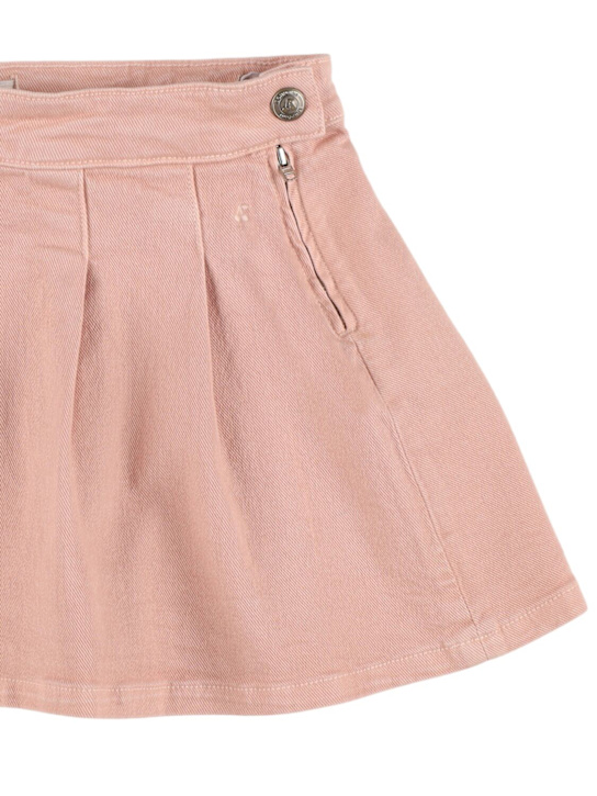 Bonpoint: Pleated stretch cotton gabardine skirt - ピンク - kids-girls_1 | Luisa Via Roma
