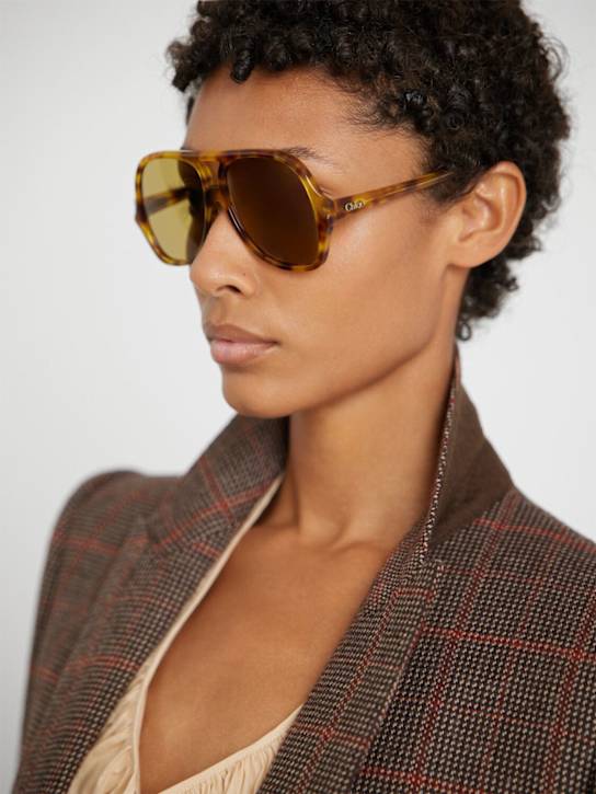 Chloé: Pilot acetate sunglasses - women_1 | Luisa Via Roma