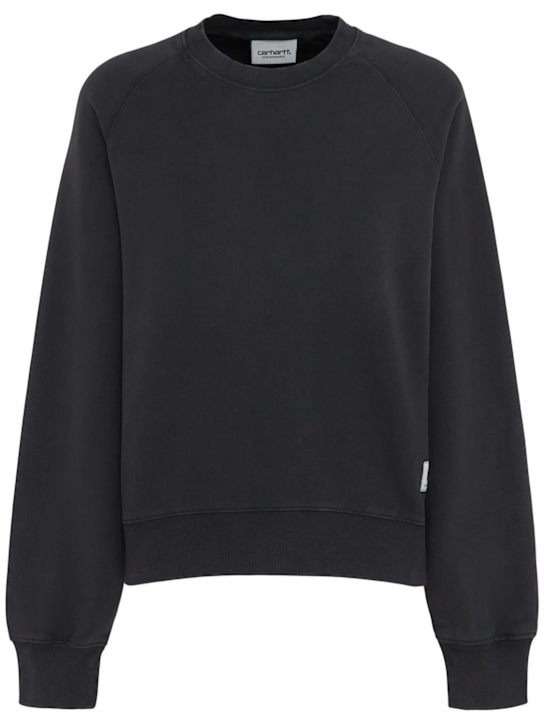 Carhartt WIP: Hudson crewneck cotton sweatshirt - Black - women_0 | Luisa Via Roma