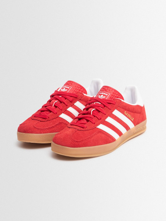 adidas Originals: Gazelle lace-up sneakers - レッド/ホワイト - kids-boys_1 | Luisa Via Roma