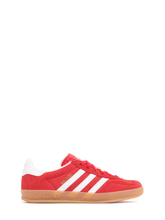 adidas Originals: Gazelle lace-up sneakers - レッド/ホワイト - kids-boys_0 | Luisa Via Roma