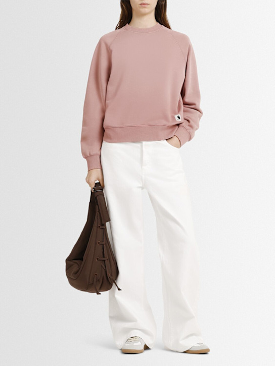 Carhartt WIP: Hudson crewneck cotton sweatshirt - Purple - women_1 | Luisa Via Roma