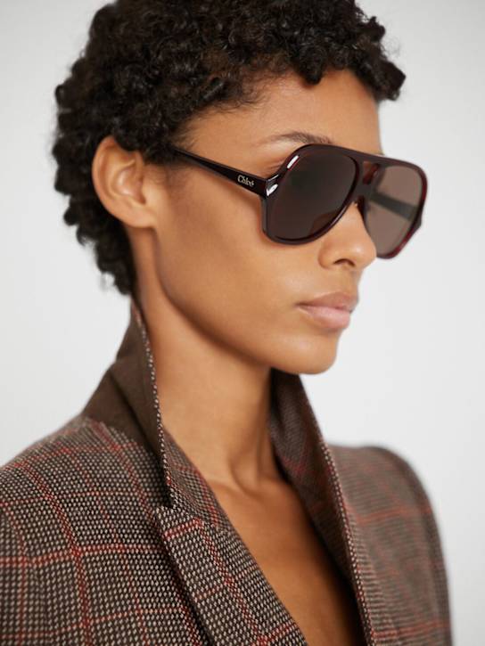 Chloé: Pilot acetate sunglasses - women_1 | Luisa Via Roma