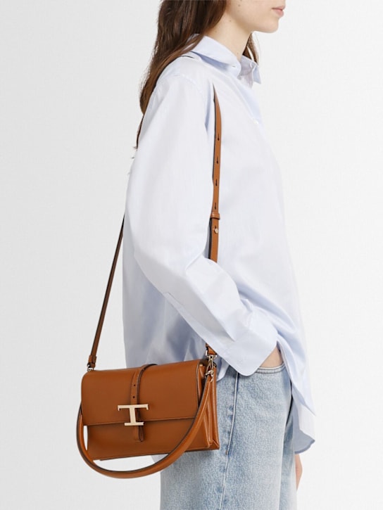 Tod's: Mini TSE grain leather crossbody bag - women_1 | Luisa Via Roma