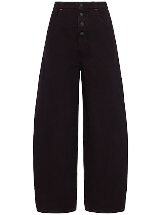 MM6 Maison Margiela: High rise straight jeans - women_0 | Luisa Via Roma