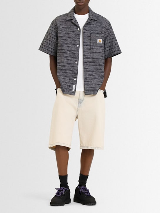 Carhartt WIP: Landon Robertson denim shorts - Sand Bleached - men_1 | Luisa Via Roma