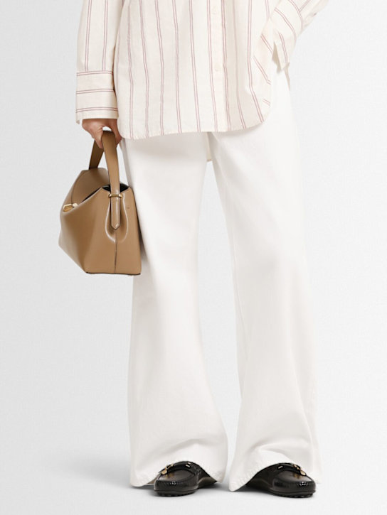 Tod's: 10mm Gommino leather loafers - Black - women_1 | Luisa Via Roma