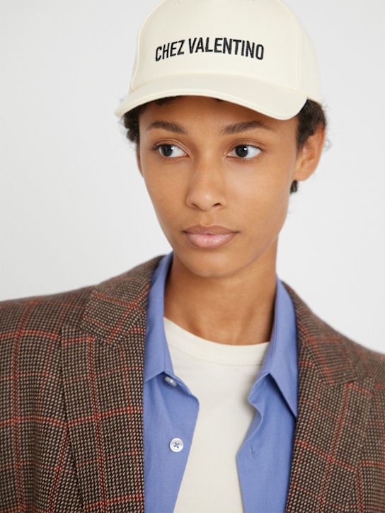 Valentino Garavani: Chez Valentino cotton baseball cap - women_1 | Luisa Via Roma