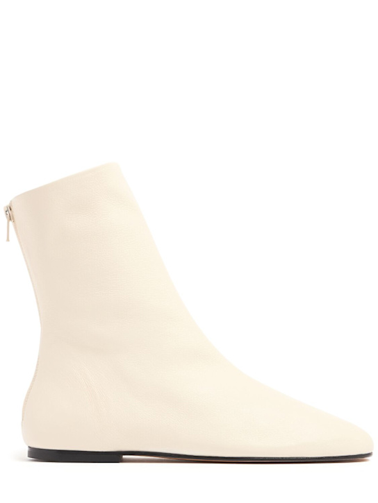 Jude: Floor leather ankle boots - White - women_0 | Luisa Via Roma