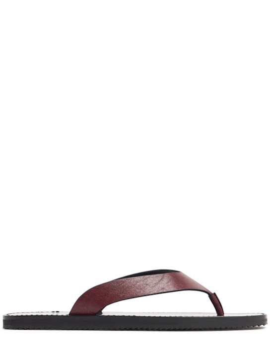 Jude: Vermelho leather thong sandals - women_0 | Luisa Via Roma