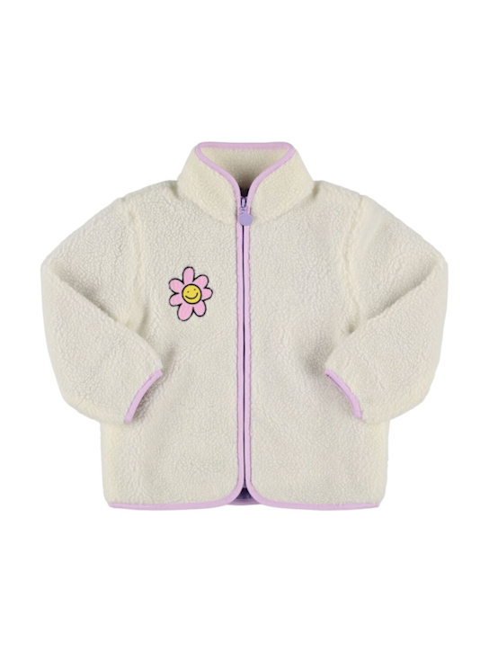 Stella McCartney Kids: Poly teddy jacket - アイボリー - kids-girls_0 | Luisa Via Roma