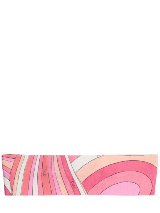 Pucci: Printed cotton blend jersey headband - kids-girls_0 | Luisa Via Roma