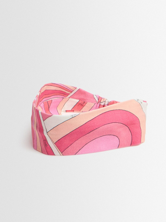 Pucci: Printed cotton blend jersey headband - kids-girls_1 | Luisa Via Roma