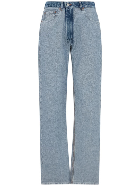 MM6 Maison Margiela: Canvas denim jeans - men_0 | Luisa Via Roma