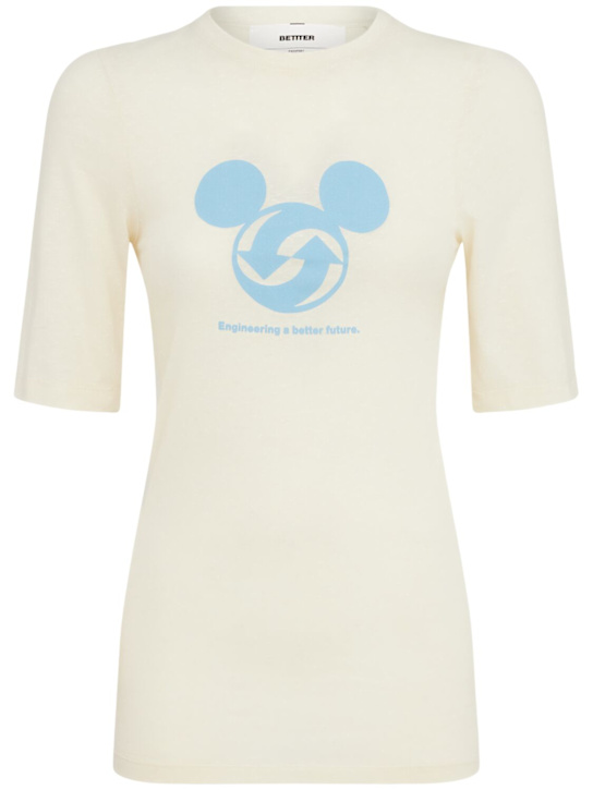 BETTTER: Upcycle graphic jersey t-shirt - White - women_0 | Luisa Via Roma