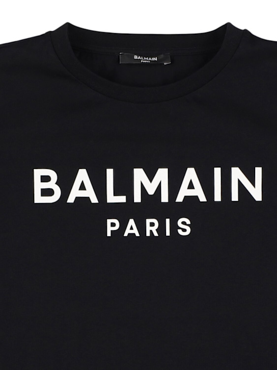Balmain: Cotton jersey t-shirt w/logo - kids-boys_1 | Luisa Via Roma