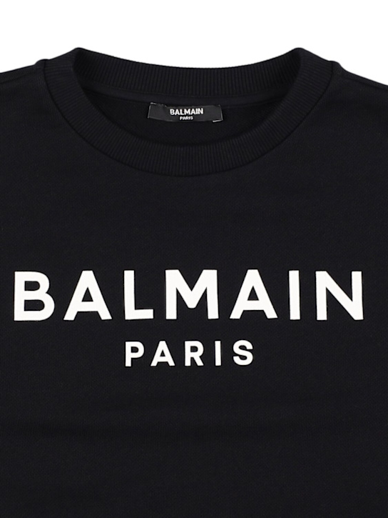 Balmain: Cotton sweatshirt w/logo - kids-boys_1 | Luisa Via Roma