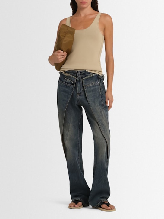 BETTTER: Upcycled straight wrap jeans - women_1 | Luisa Via Roma