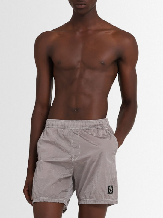 Stone Island: Econyl shorts - ピンク - men_1 | Luisa Via Roma