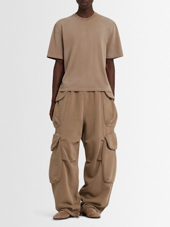 Entire Studios: Dart cotton boxy t-shirt - Cork - men_1 | Luisa Via Roma