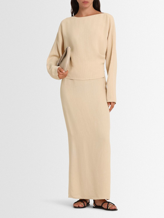 Matteau: Dolman raglan sleeve top - Beige - women_1 | Luisa Via Roma